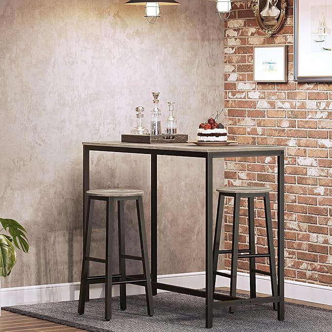 HOOBRO Bar Stools Set of 2, Counter Height Bar Stools, 25.8" Bar Stools - Image 6