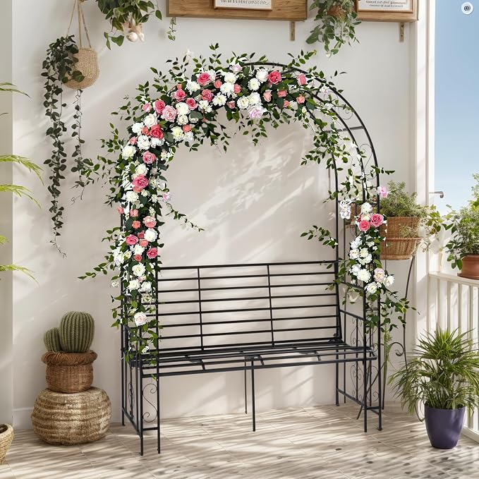 VINGLI Garden Arbor Arch, Wedding Arch Archway - Image 2