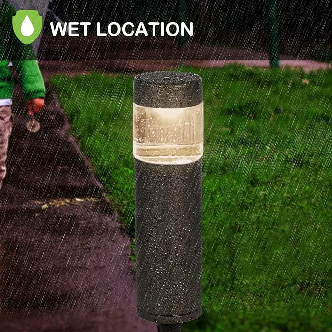 hykolity Low Voltage Landscape Lights, 3W 191LM 12V LED Round Bollard Light - Image 5