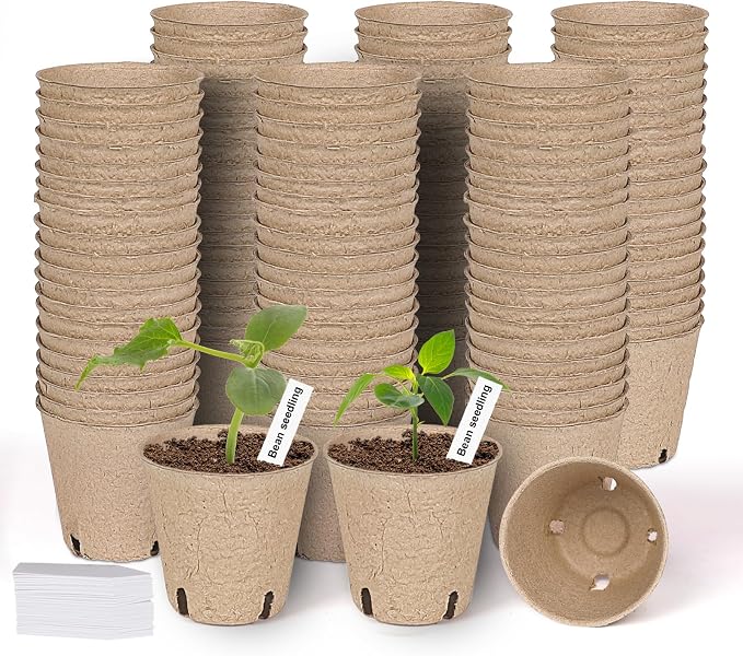 120 Packs 3.15 Inch Peat Pots, Biodegradable Pots by JNYONG
