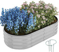 Galvanized Planter Outdoor Galvanized Metal Planter Round Raised Garden Bed Kit by ZFHgarden