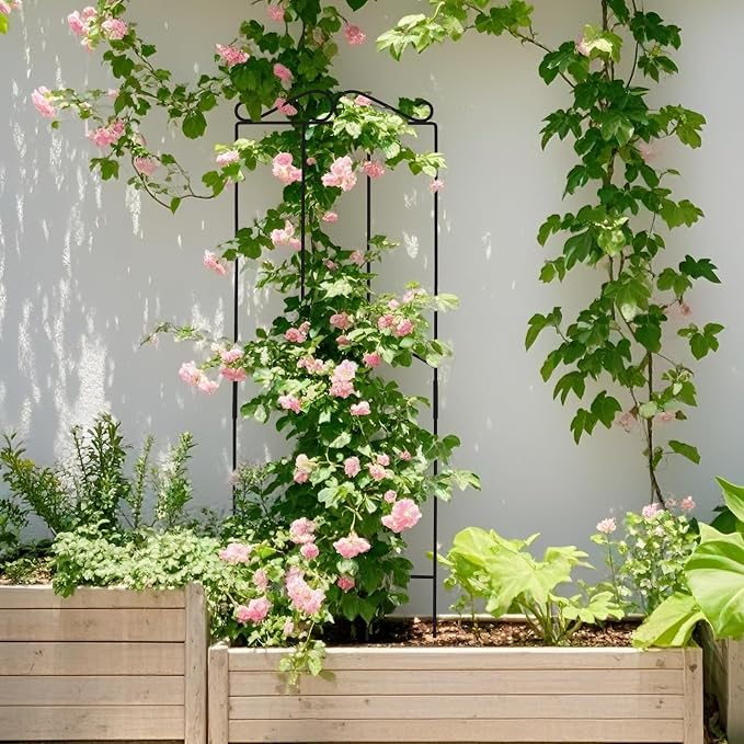32 Inch Metal Plant Trellis for Climbing Plants Outdoor，4 Pack Garden Trellis - Image 6