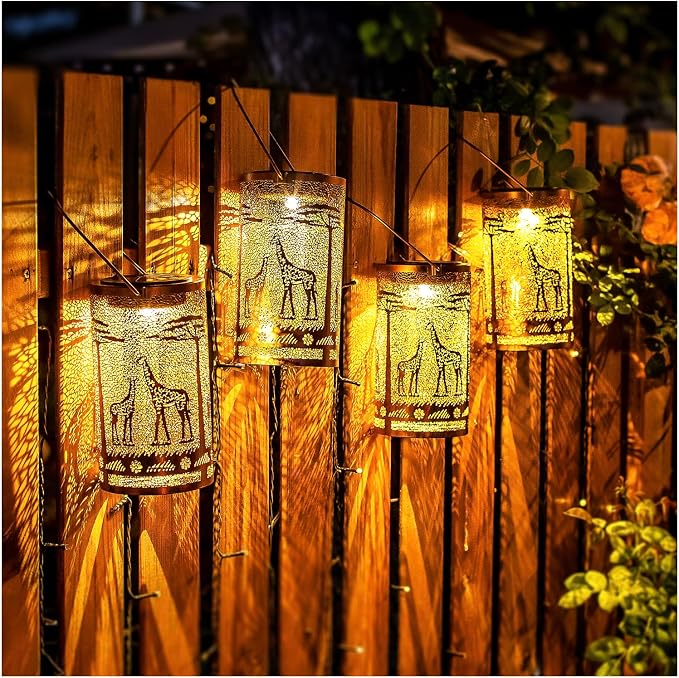 Giraffe Solar Lanterns Outdoor Waterproof Hanging Solar Lights Giraffe Gifts - Image 3