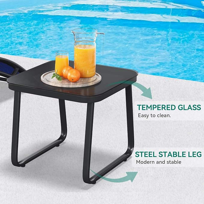 YITAHOME Outdoor Chaise Lounge Chair Set of 3, Pool Lounge Chairs - Image 3