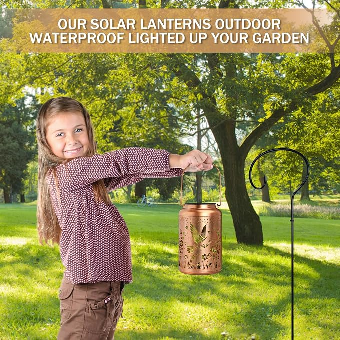 2 Packs Hummingbird Solar Lanterns Outdoor Waterproof, Birthday Gifts - Image 7