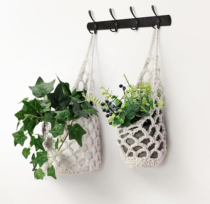 3 Packs Hanging Planters for Indoor Plants up to 4 in., Wall Plant Holder | - Image 4