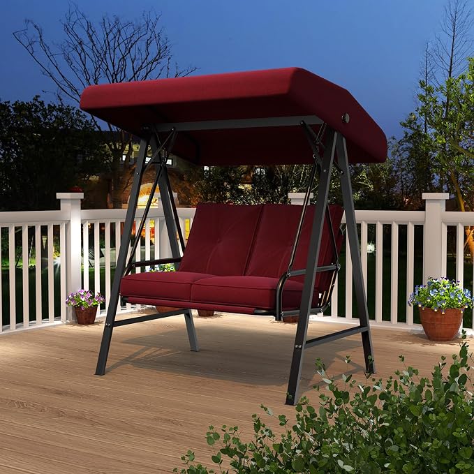 AECOJOY 2-Seat Outdoor Patio Swing Chair - Image 7