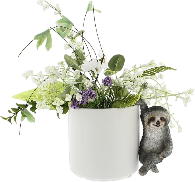 Distinctive Designs Grey Sloth Decorative Plant Pot Hanger - Image 2