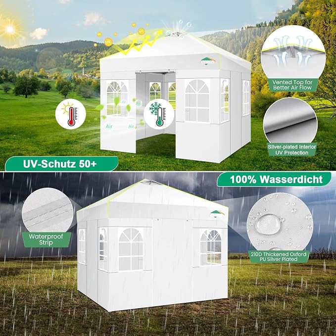 COBIZI 10x10 Pop Up Canopy Tent - Image 3