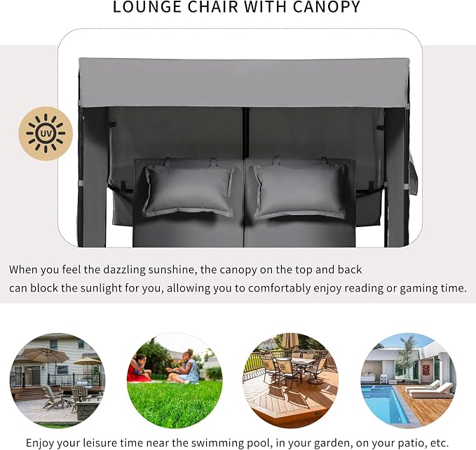 2-Piece Outdoor Rattan Daybed - Image 3