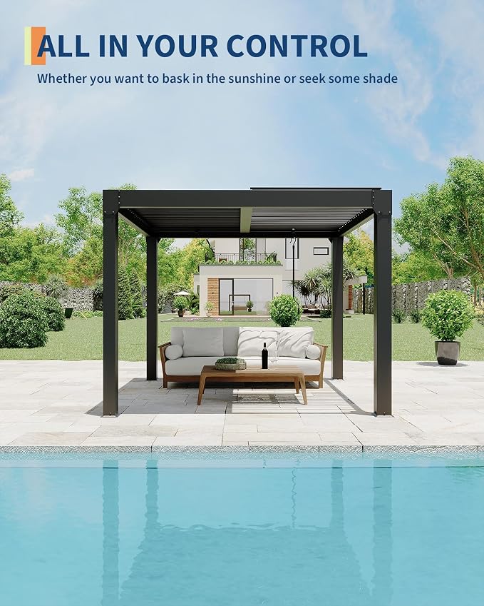 Garvee Louvered Pergola - Image 3