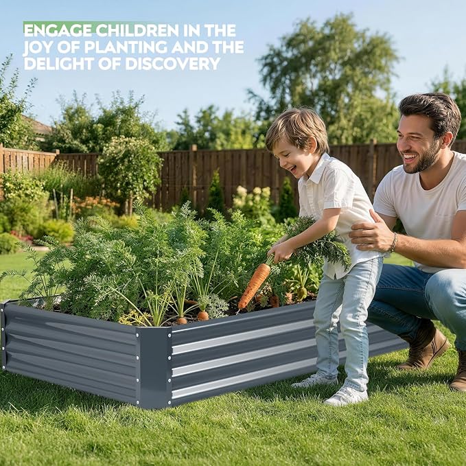 ZORMY 2Pack 6×3×1ft Galvanized Raised Garden Bed Kit, Metal Planter Boxes - Image 5