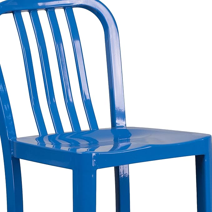 Flash Furniture Gael Commercial Grade 2 Pack 30" High Blue Metal Indoor-Outdoor - Image 9