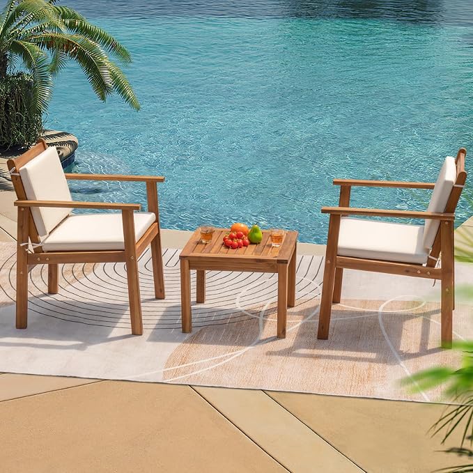 Greesum Outdoor Patio Furniture, 3 Piece Bistro Sofa Set - Image 2