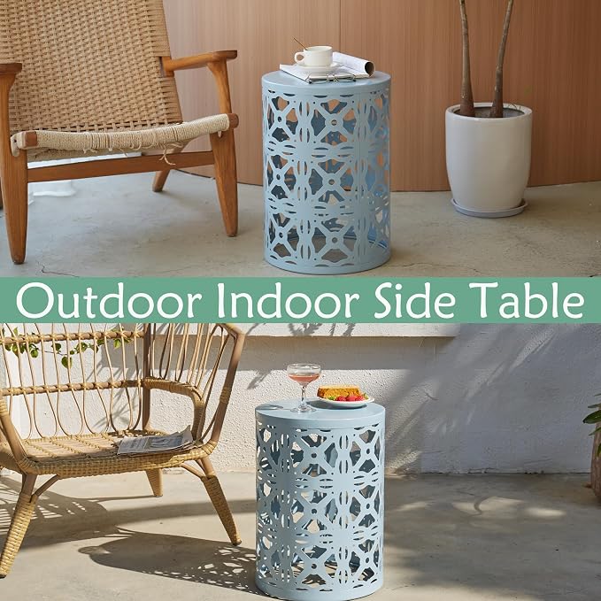 Y&M Set of 3 Heavy-Duty Round End Table, Side Table, Coffee Table - Image 7