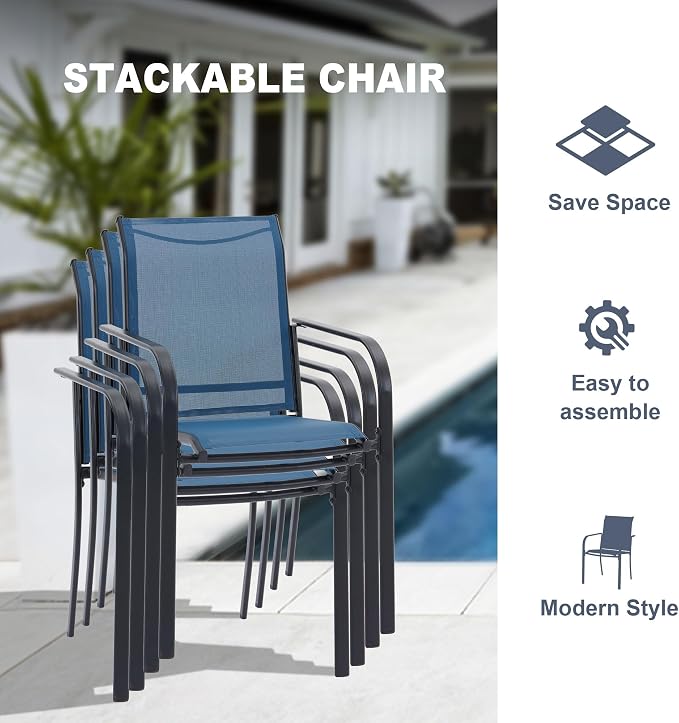 VICLLAX 7 Pieces Patio Outdoor Dining Set - Image 3