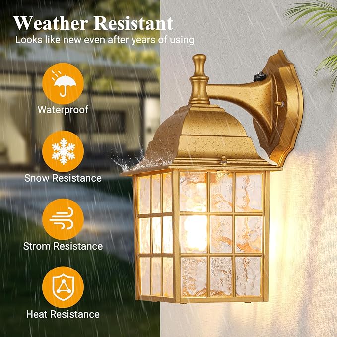 2-Pack Outdoor Porch Light Fixtures - Image 3