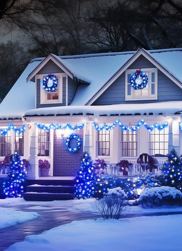 Minetom Solar Christmas Lights Outdoor Waterproof - 40FT 100 LED - Decoration - Image 5