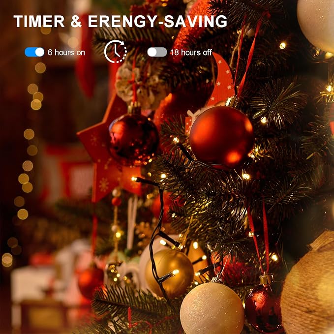 4 Pack- Battery Operated Outdoor Tree String Lights - Image 3