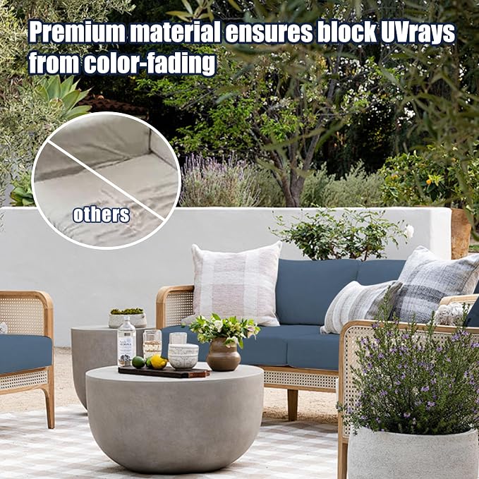 12-Piece Outdoor Cushion & Pillow Cover Set, 8 Seat Covers + 4 Pillow Covers - Image 3