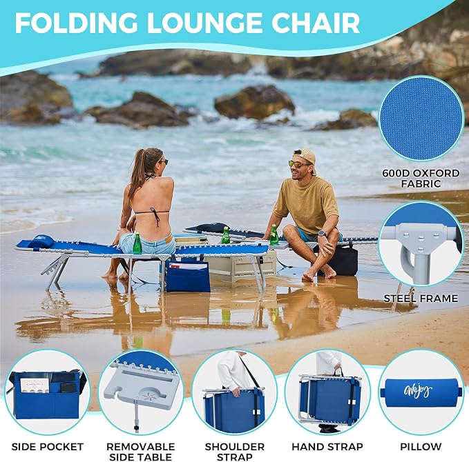 #WEJOY 2 PCS Lounge with Side Table - Image 6