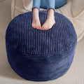 HIGOGOGO Round Stuffed Pouf Ottoman, Corduroy Poufs by HIGOGOGO