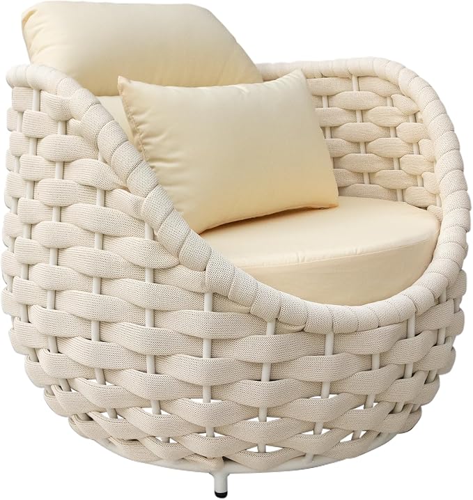 TWT Patio Sofa All-Weather Olefin Rope Balcony Furniture - Image 4