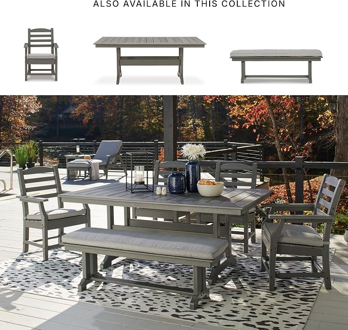 Signature Design by Ashley Visola Outdoor HDPE Dining Chair Set of 2, Durable - Image 5