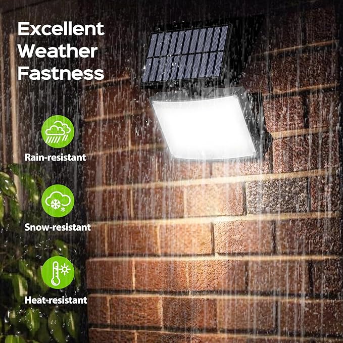 Adiding Solar Outdoor Lights, 2800LM LED Flood Lights - Image 6