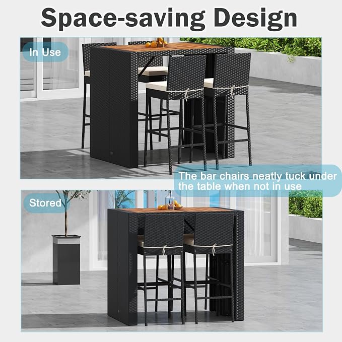 RELAX4LIFE 5-Piece Outdoor Bar Set - Image 6