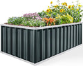 KING BIRD Raised Garden Bed 68" x 36" x 24" Heightened Galvanized Steel Metal by KINGBIRD