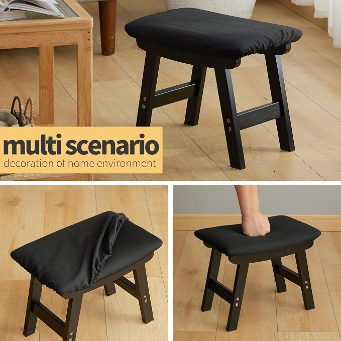 Foot Stool Ottoman Foot Rest Under Desk, Small Stool - Image 7