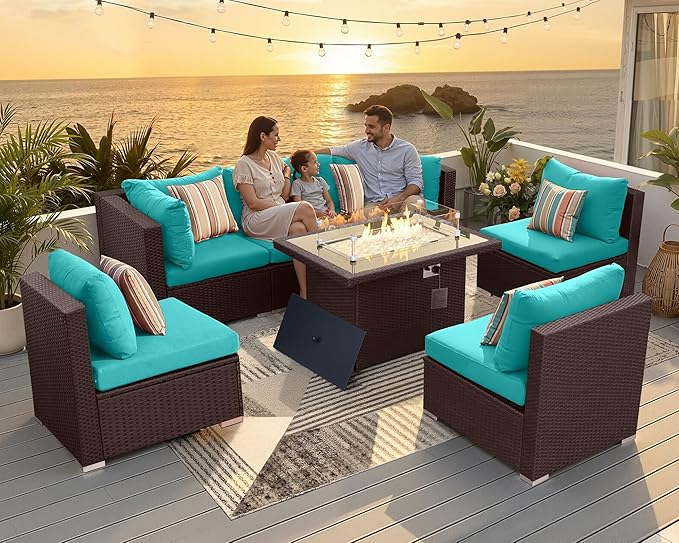NICESOUL 7 Piece Outdoor Furniture Set - Image 2