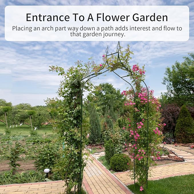 8.3 Ft H x 4.6 Ft W Metal Pergola Arbor - Image 6