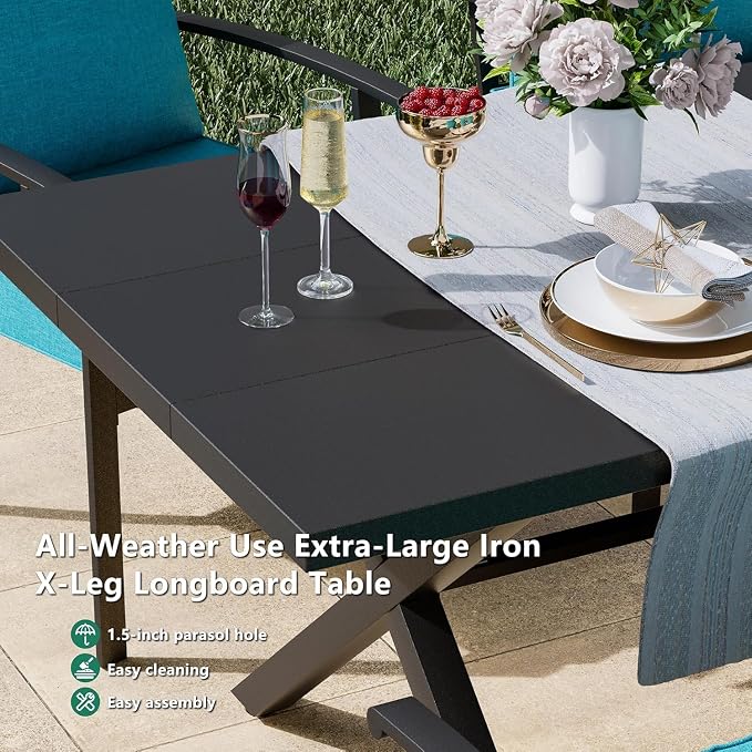 Kullavik 7 PCS Outdoor Dining Table Set - Image 5
