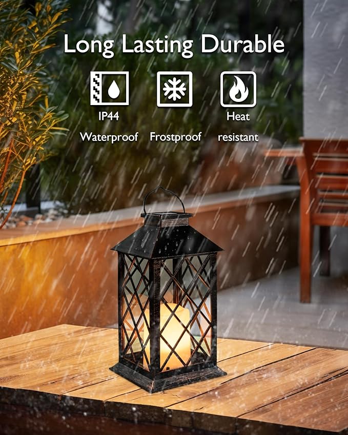 Homemory Solar Lanterns Outdoor Waterproof Hanging - Image 3