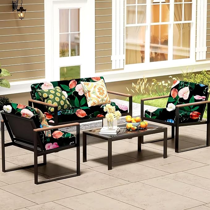 8Pcs Patio Cushion Covers, Outdoor Cushions Covers, Stretch Cushion Covers - Image 6