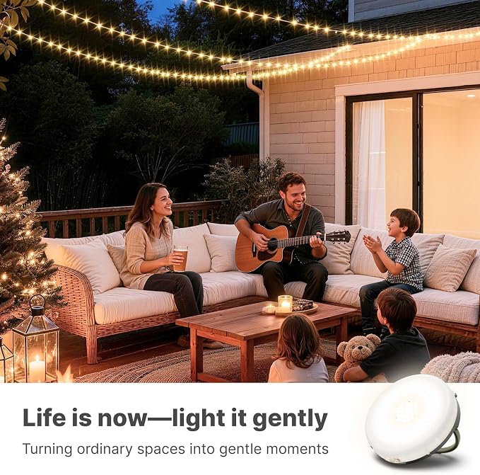 OGERY Solar Camping String Lights, 5400mAh/ 49.2FT/ 11 Modes Rechargeable - Image 9