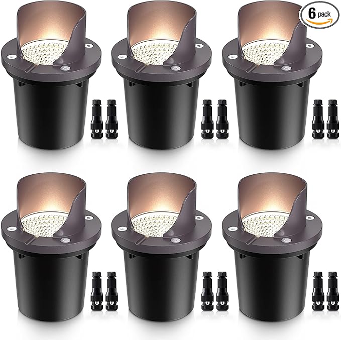 SUNVIE 12W Low Voltage Landscape Lights Waterproof Outdoor In-Ground Lights by SUNVIE
