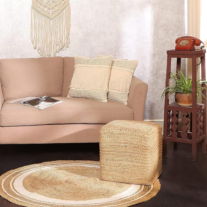 REDEARTH · Cube Pouf Foot Stool Ottoman - Image 6