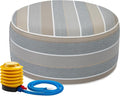Outdoor/Indoor Inflatable Ottoman Pouf D20 xH9, All Weather Round Footstool by IN4Care
