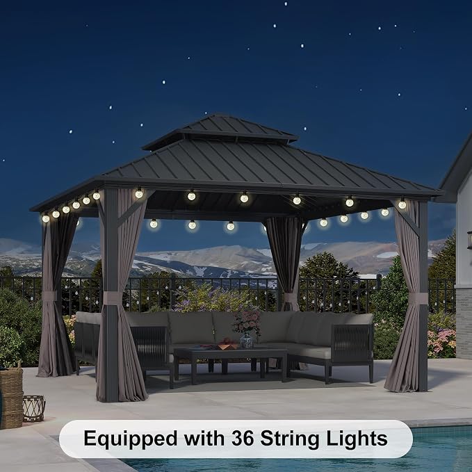 PURPLE LEAF 12'x12' Hardtop Gazebo - Image 2