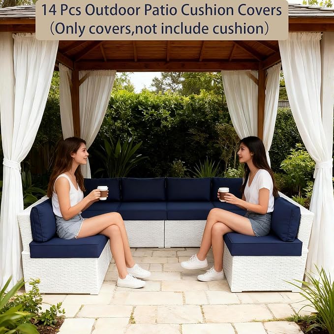 Outdoor Cushion Covers for Patio Furniture, Patio Cushion Covers Replacement - Image 6