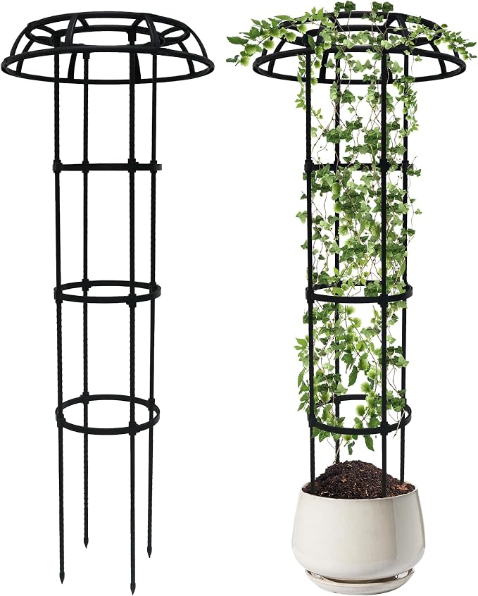 65 Inch Garden Trellis for Climbing Plants Outdoor, Mushroom Top Trellis for by Anothera