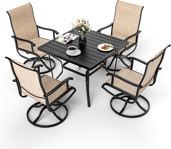 5-Piece Outdoor Dining Set, Patio Furniture Set - Image 2