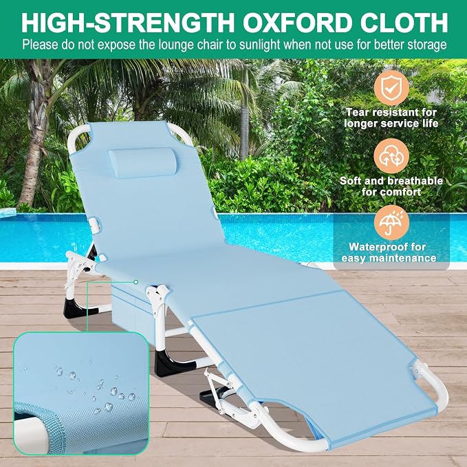 LILYPELLE Folding Chaise Lounge Chair - Image 7