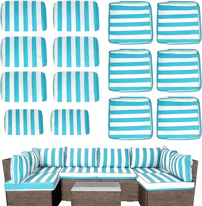 Outdoor Cushion Covers for Patio Furniture, Patio Cushion Covers Replacement by SpaceHop