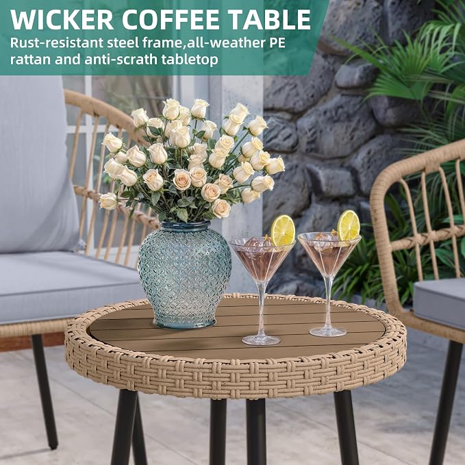 YITAHOME 3 Piece Bistro Set Outdoor - Image 4