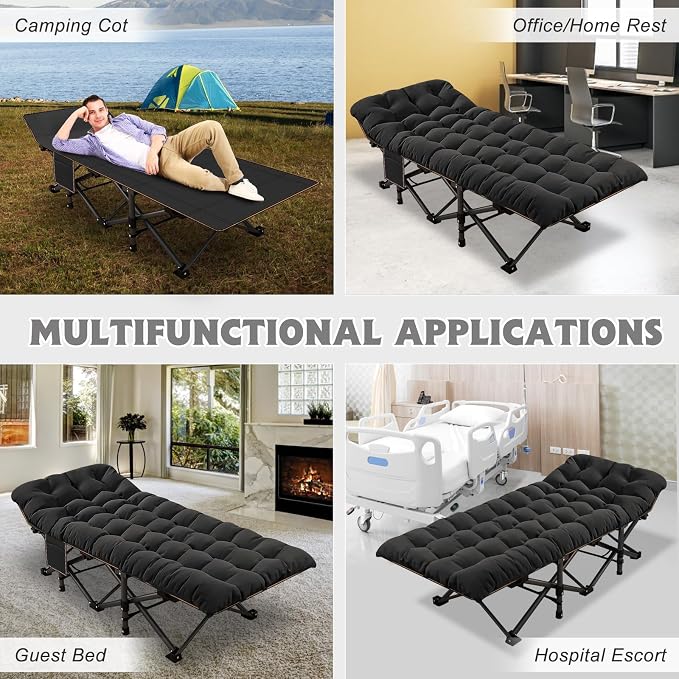 ABORON 2PK XXL Camping Cot for Adults 900LBS - Image 5