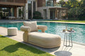 PURPLE LEAF Outdoor Chaise Lounge 1 Piece Chair Modern Aluminum Lounger Daybed by PURPLELEAF